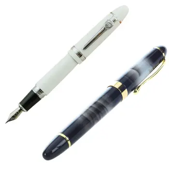 

JINHAO 2 Pcs Metal Fountain Pen, X450 Dark Clouds & 159 White Color