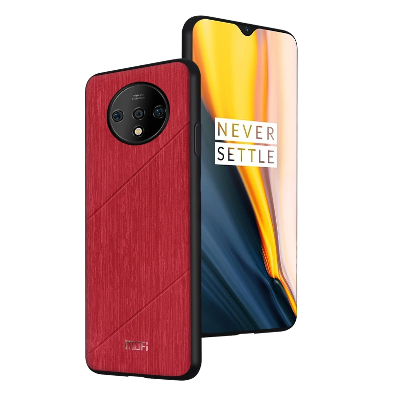 Чехол для Oneplus 7 t, Жесткий Чехол для Oneplus 7t pro, чехол для Oneplus 7 t, матовый чехол для мобильного телефона - Цвет: red