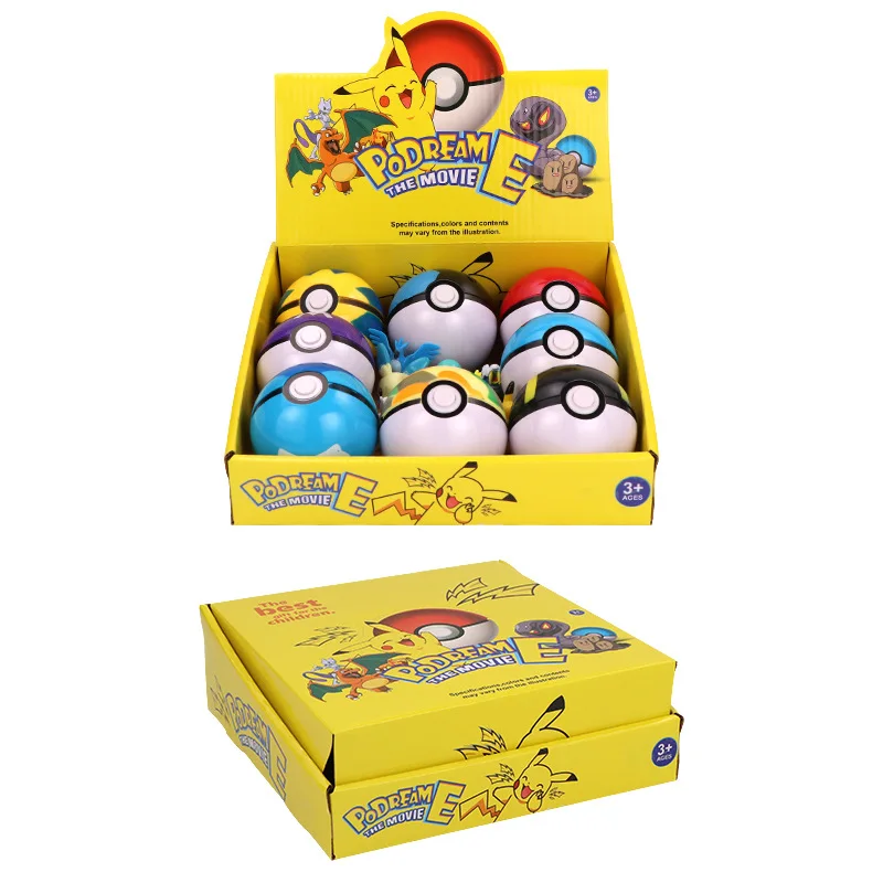 Anime Pokemon Figures Pokeball Set 8/12pcs 7cm Pokemon Toys Pokemon Pikachu Model Monster Poking Balls Figurine Toys for Child