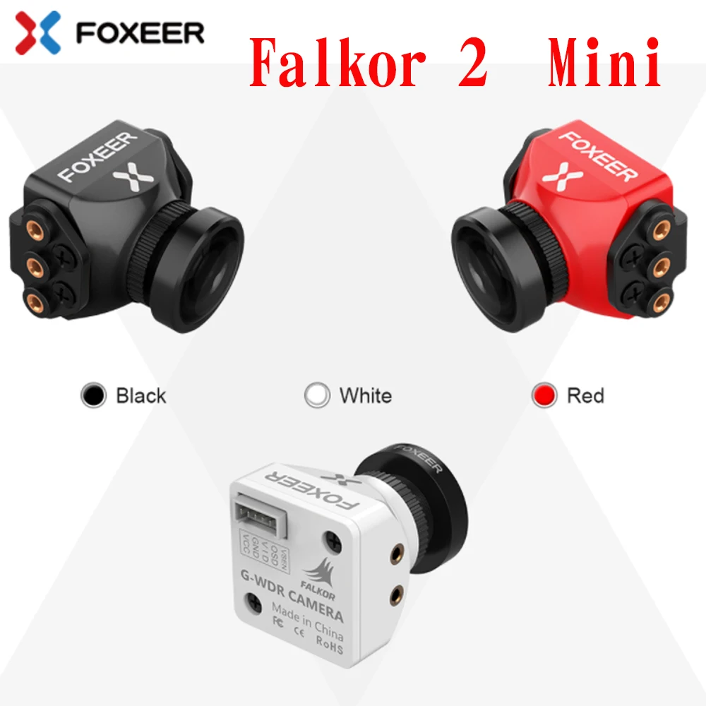 Foxeer Falkor 2 FPV камера Мини Стандартный размер глобальная WDR Фристайл длинный диапазон