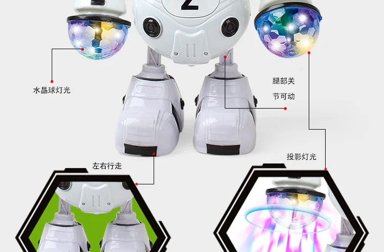 Children Smart Dancing Drums Robot Sound-And-Light Electric Drum Robot Models