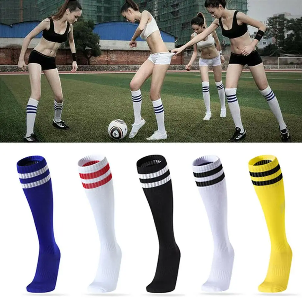 

1 Pair Mens Sports Breathable Tube Slim Long High Socks Stretchy Knitted Knee Warm Casual Footy Soccer Crew Socks