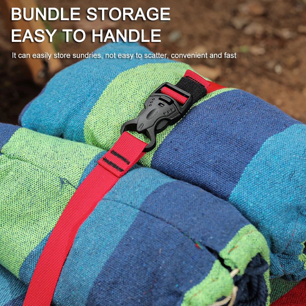 2x Cargo Luggage Strap Fastener Outdoor Hiking Fixed Buckle Lashing Belt Multi-function Quick Release Camping Fixed Buckle Rope