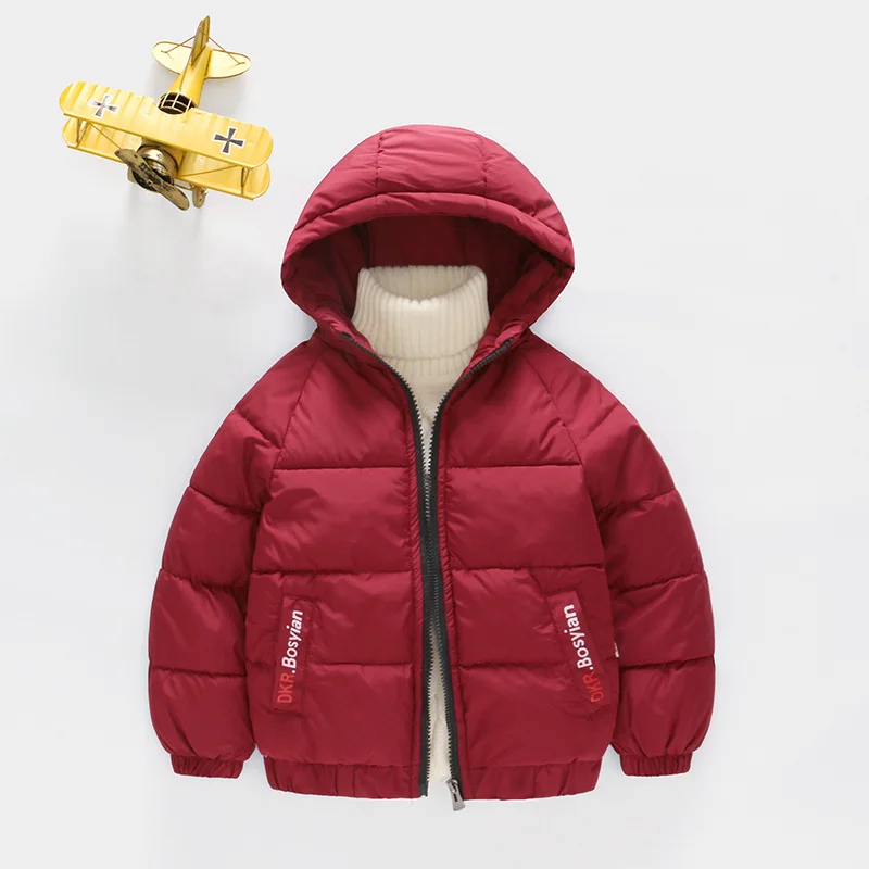 

2019 Winter Children Out Clothing Boys and Girls Hooded Cotton Parkas Thickening Cashmere Section Waterproof Winter Coat Jacket