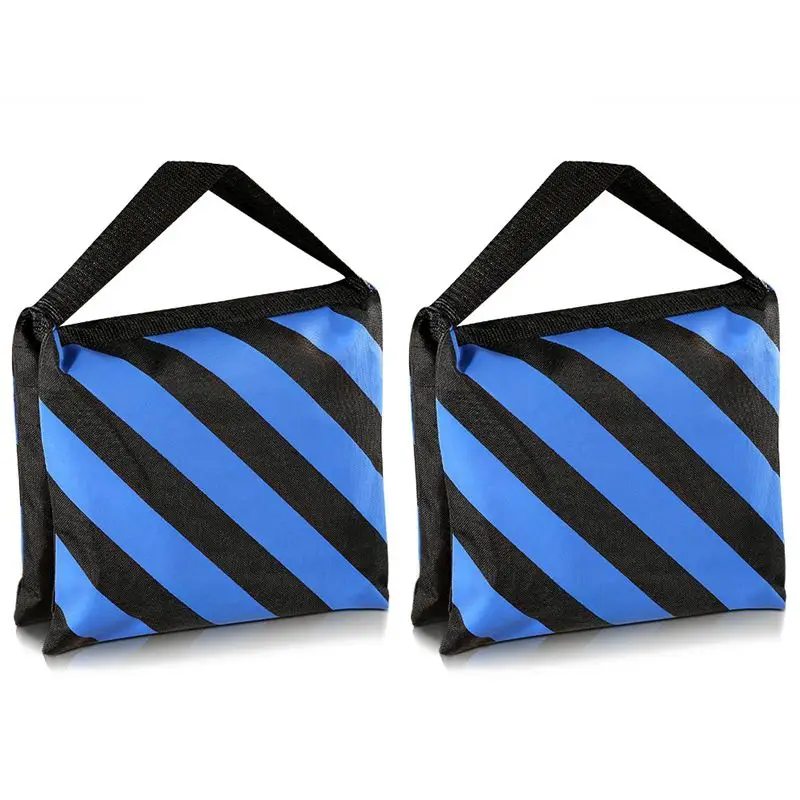 Set of Two Black/Blue Heavy Duty Sand Bag Photography Studio Video Stage Film Sandbag for Light Stands Boom Arms Tripods | Электроника