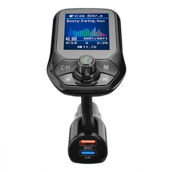 

1pc 1.8 Inch bluetooth V3.0 Car Kit Handsfree Car Player T43 TFT Color Display FM Transmitter MP3 Music Player