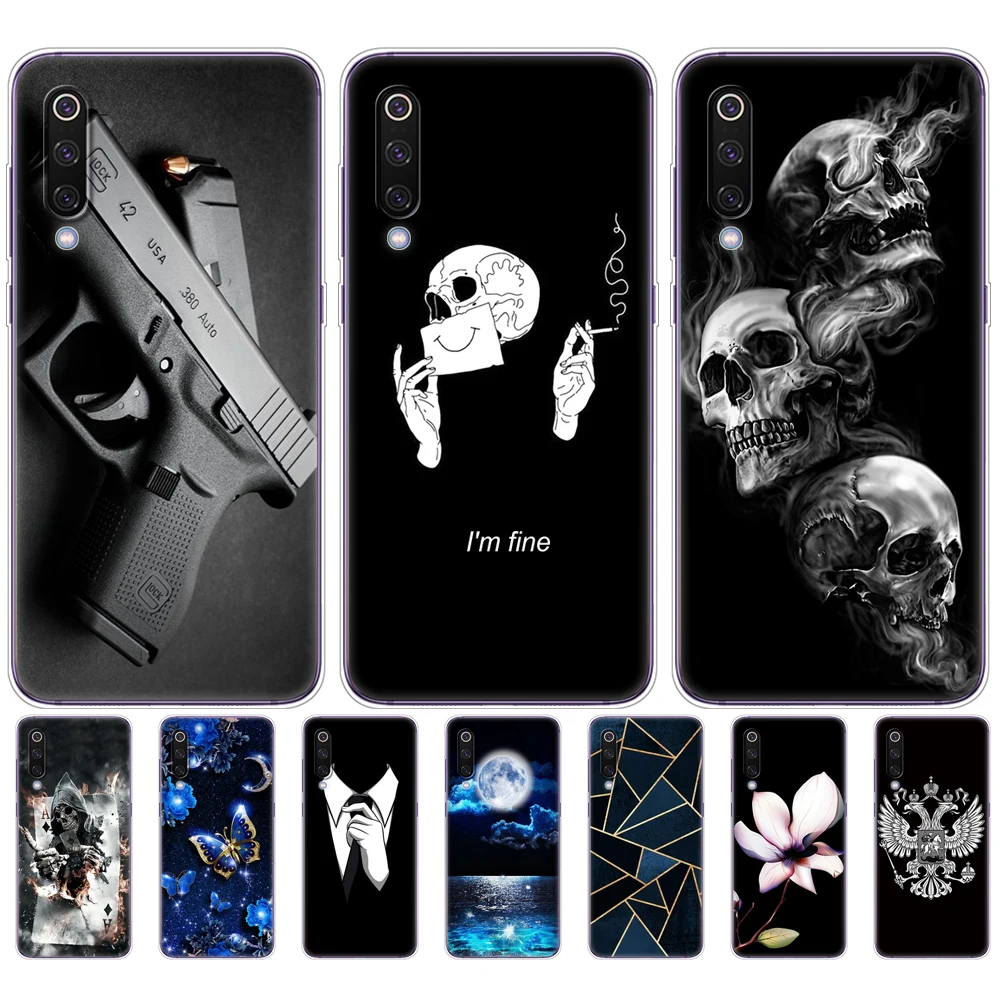 case for xiaomi mi 9 cover Cartoon Silicone Soft TPU Cover For Mi9 SE Case Phone Shell bumper etui | Мобильные телефоны и