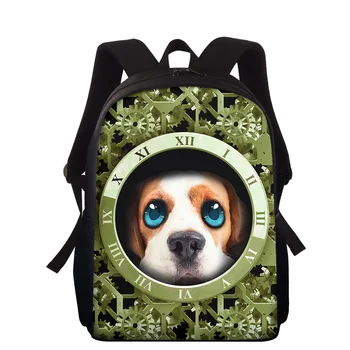 

Customizable cute puppy printing kindergarten schoolbag children small schoolbag girl Kawaii Preppy children schoolbag