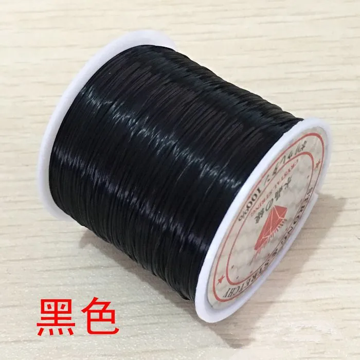 60m/bag 1mm Round Elastic Cord Beading Stretch Thread String Rope for Necklace Bracelet Jewelry Making Supply - Цвет: D
