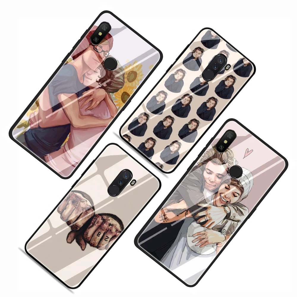 EWAU one direction harry styles» и Louis tomlins Стекло чехол для телефона для Xiao mi 4X 6A Note5 6 7 pro mi 5X6X8 9 A1 A2