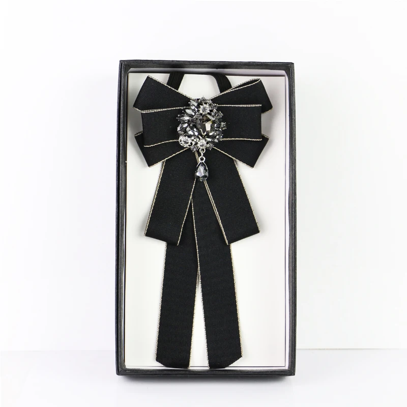 Ribbon Bow Ties Британский мужской женский ленточный галстук-бабочка, носовой цветок, карманный квадратный свадебный галстук для рубашки, пальто, сплав, стразы носовые платки с бантиком - Цвет: Ribbon Bow Ties
