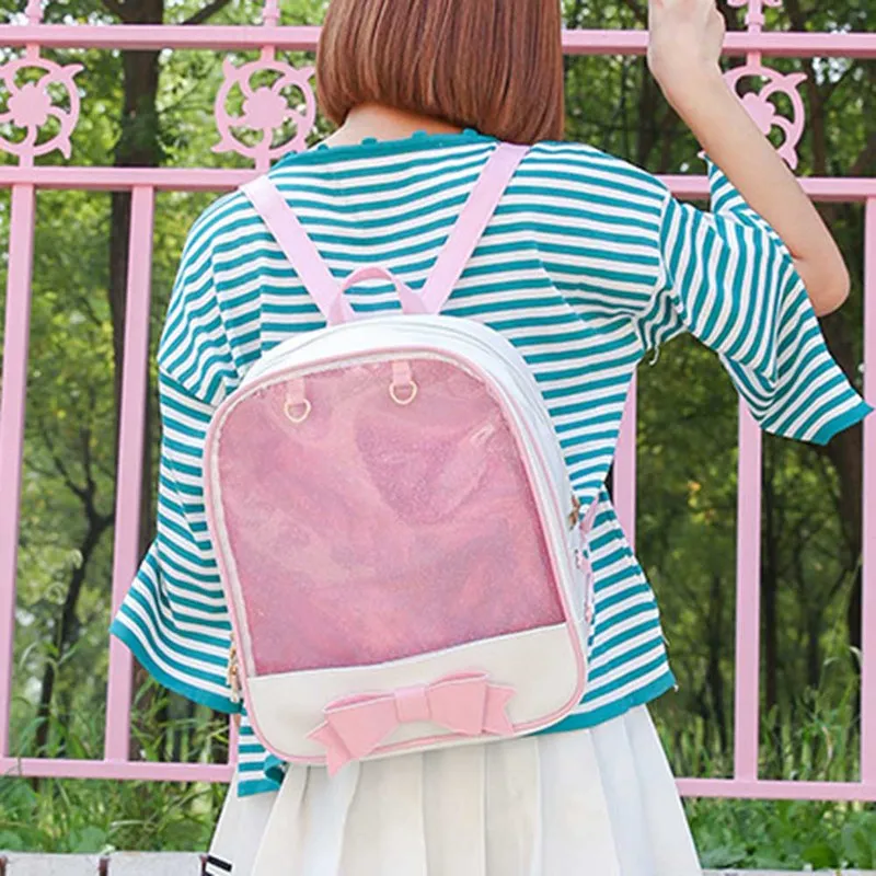 1 шт. Backshoulder сумка женская, школьная, Студенческая сумка модный Чехол для мобильного телефона с принтом "портмоне прозрачный пакет