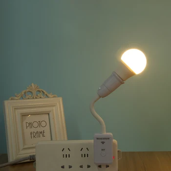 

Practical Rotary Adjustable E27 LED Light Base Multi-functional Durable Socket Wireless Control Lamp Holder EU Plug