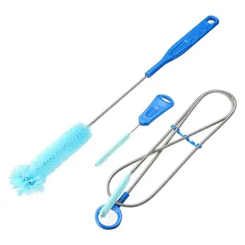 

WSFS Hot 3 in 1 Portable Water Bag Hydration Cleaning Kit Tube Hose Sucker Brush Tool Set