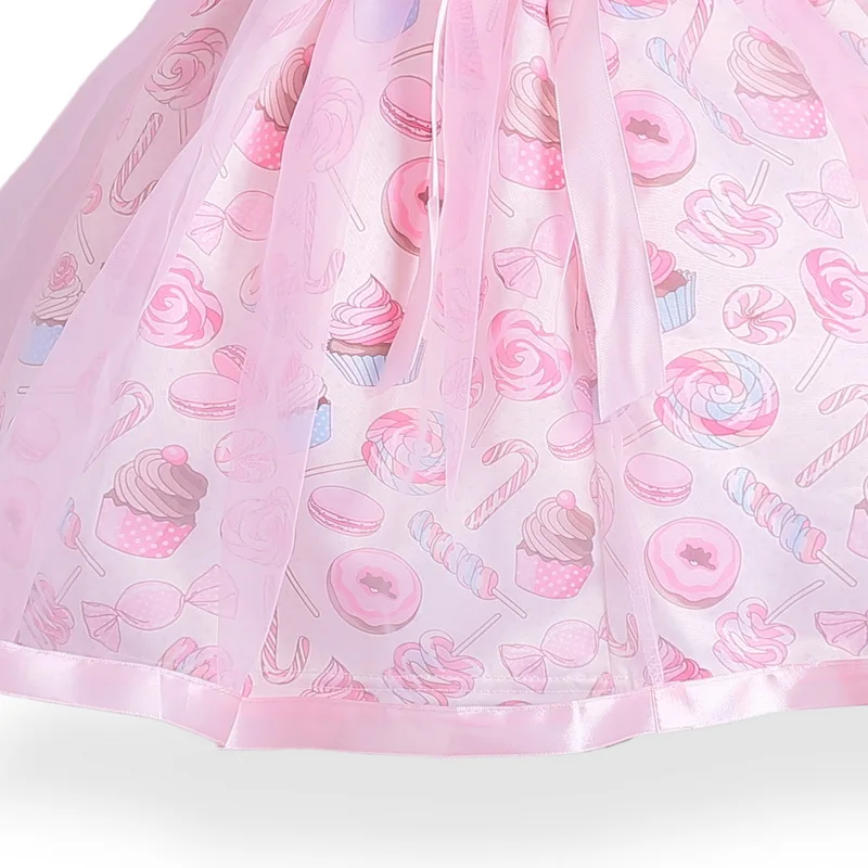 Платье принцессы для девочек; розовая юбка-пачка для мороженого; платье для девочек; vestidos; платье для свадебной вечеринки; одежда для детей