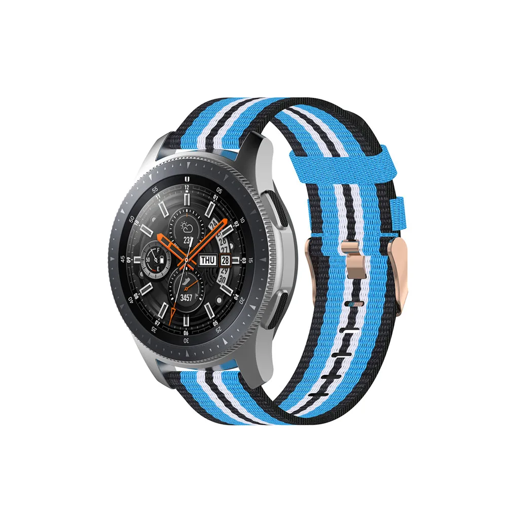 18 20 мм 22 мм холщовый нейлоновый ремешок для часов для samsung Galaxy Watch 42 мм 46 мм Active2 huawei Watch GT2 Amazfit GTR браслет