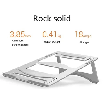 

Aluminum Alloy Portable Laptop Stand Cooling Base Notebook Computer Desktop Cooler Holder Bracket