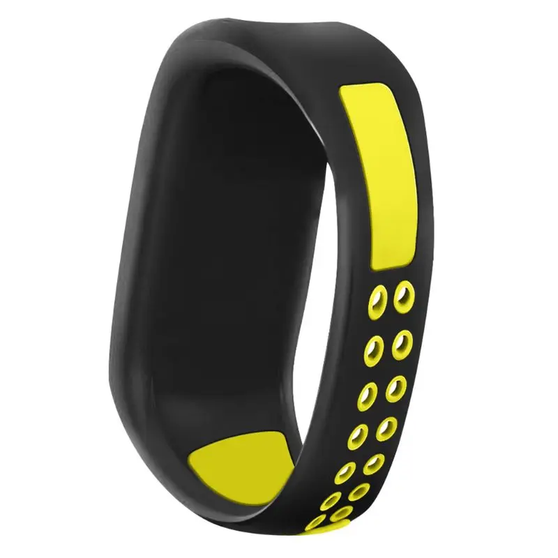 Two-color Silicone Breathable Watchband Wrist Strap Sports Bracelet Replacement for smart watch