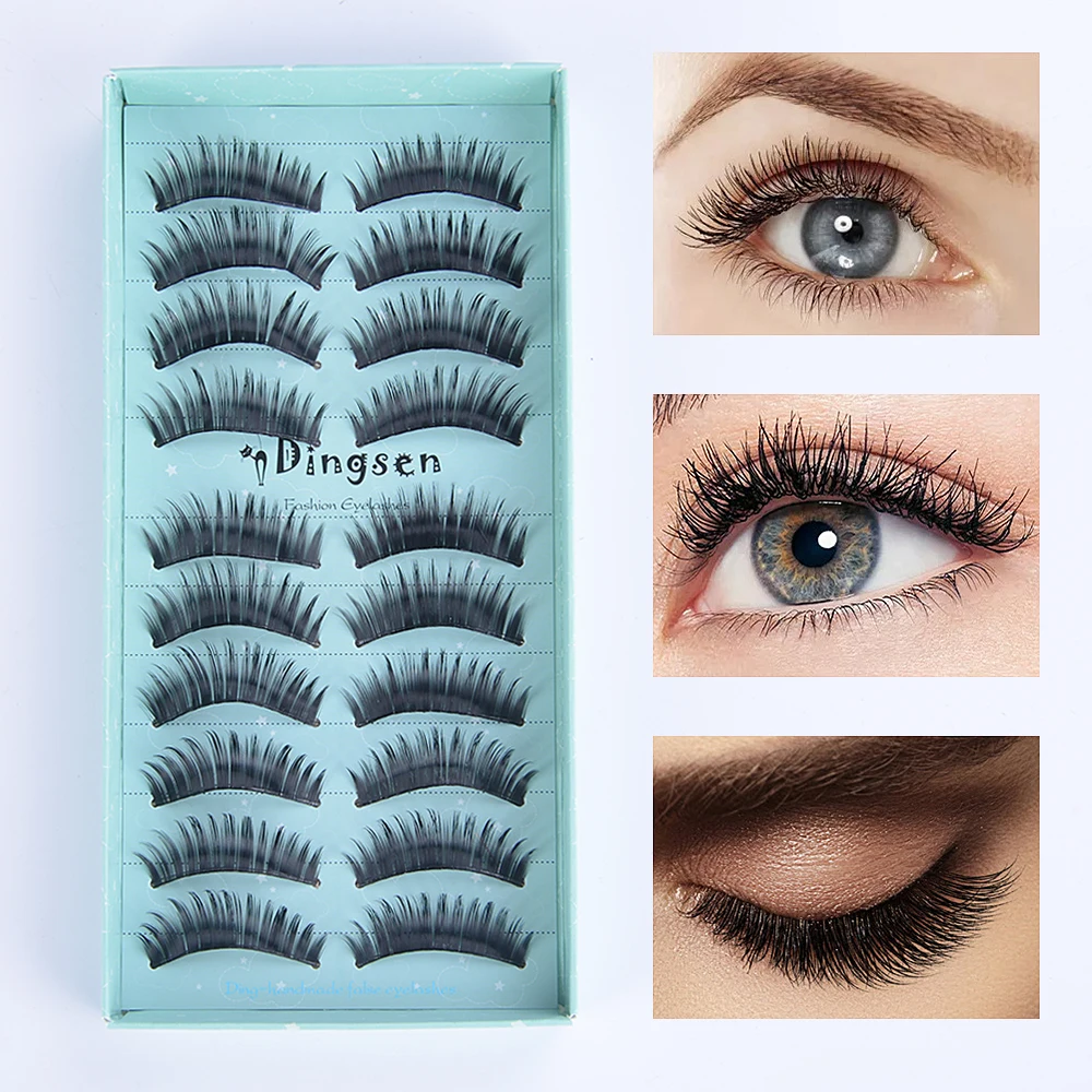 10 Pairs 3D False Eyelashes Long Lasting Extension Natural Look Thick Mink Fake Women Eyes Makeup Beauty Tools |