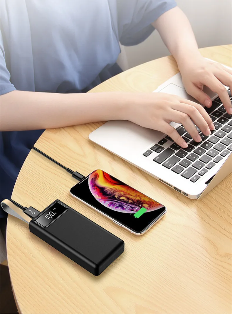30000 мАч TypeC Micro USB QC Быстрая зарядка Powerbank Светодиодный дисплей Портативный внешний аккумулятор зарядное устройство для телефона xs max S8 S9 S10E