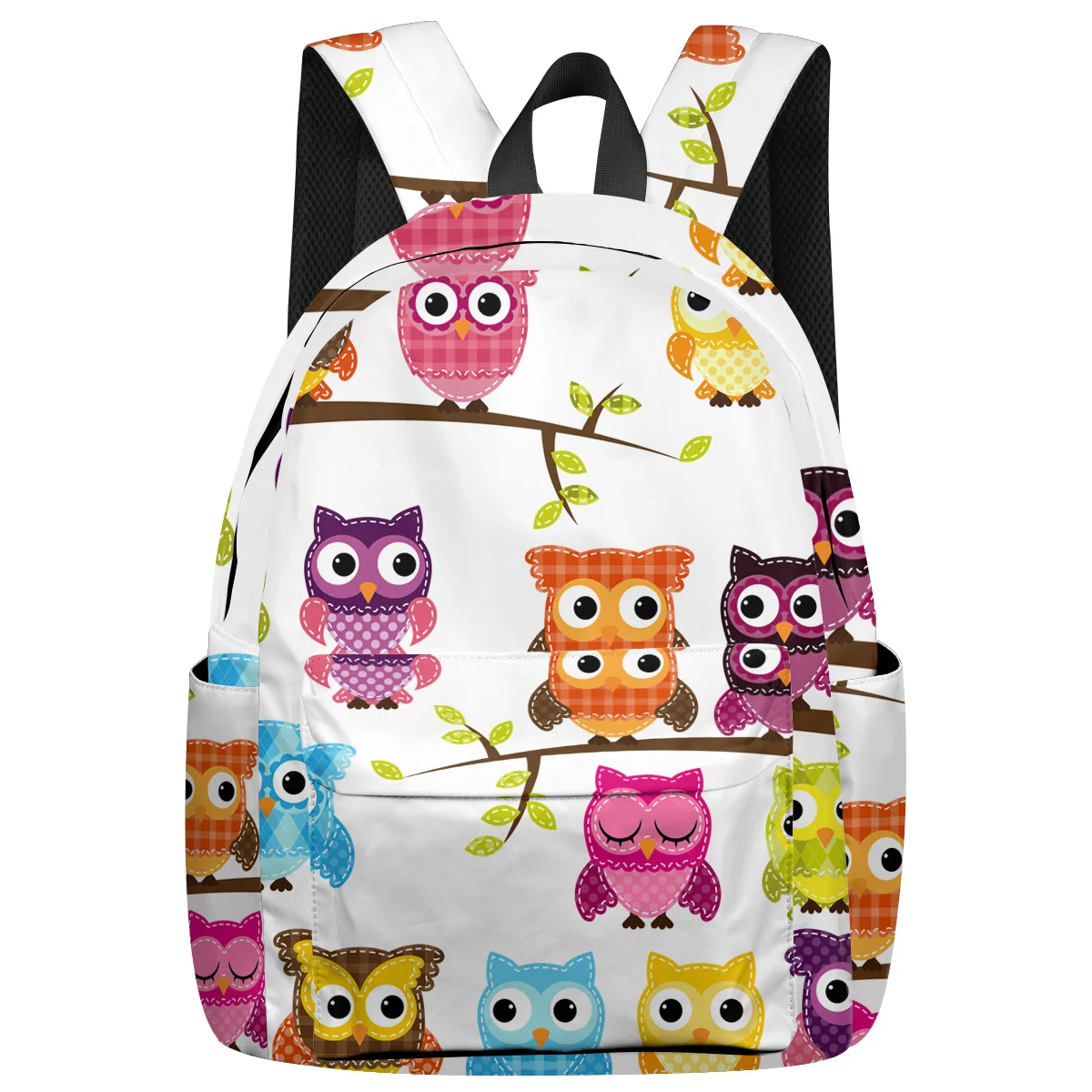 

WHEREISART Cartoon Owl Animals Backpacks College Backpacks Scratch Resistant Laptop Backpacks Water-Repellent Travel Backpack