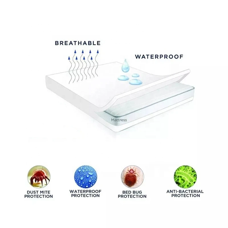  Blancstar Terry Matress Cover 100% Waterproof Mattress Protector Bed Bug Proof Dust Mite Mattress P