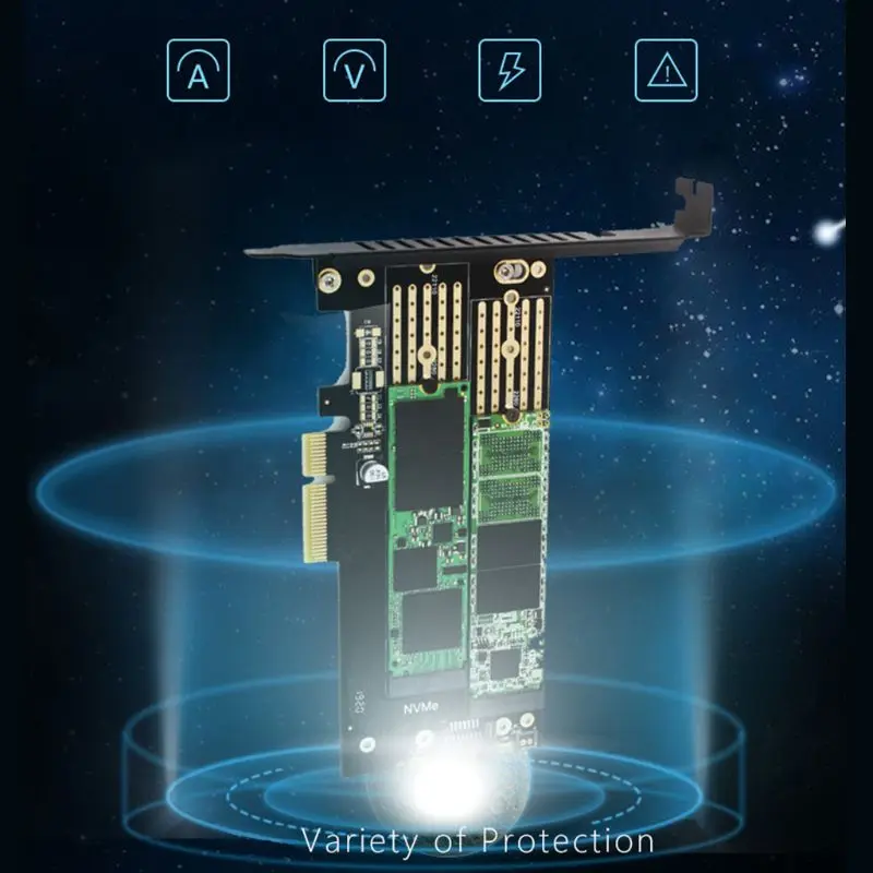 M.2 NVMe SSD NGFF на PCIE X4 адаптер M ключ интерфейс 2230-2280 Плата расширения