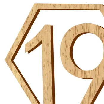 

1-20 Sign Wooden Wedding Table Number Holders With Base For Reception Table Signs Hexagon Table Numbers Wedding Decoration