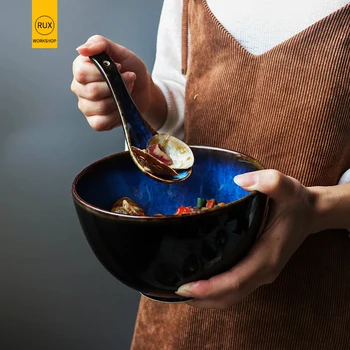 

RUX WORKSHOP Japanese Style Ceramic 700ml Bowl Ramen Noodle Soup Retro Tableware Dinner Bowl