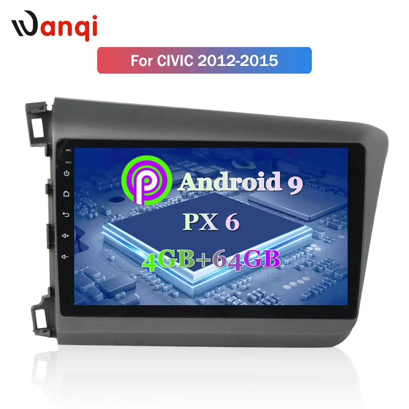9 дюймов android 0 автомобиль dvd Мультимедиа gps навигационная система для Honda civic 2012 2015