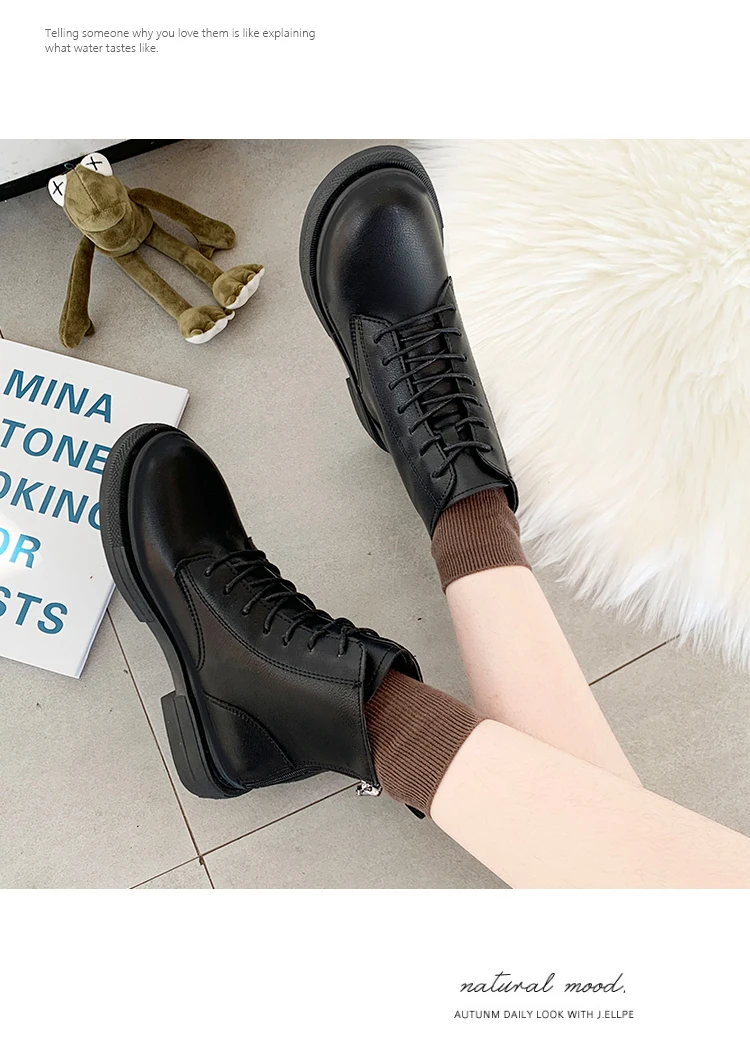 LZJ; последняя мода; взрывные женские зимние ботинки; черные Модные Ботинки martin из искусственной кожи с двойной молнией сзади; Zapatos De Mujer; кроссовки