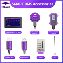 Bms acessório bluetooth usb inteligente para uart rs485 cabo canbus placa de alimentação toque tela lcd