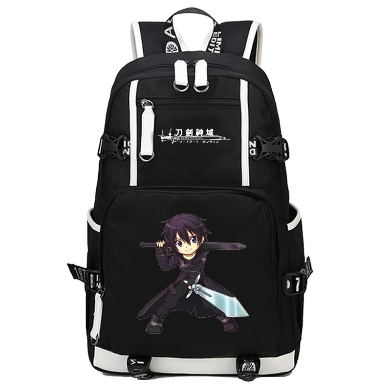 Mochila de anime Sword Art Online, bolso de viaje Escolar de dibujos animados para adolescentes, Mochila Escolar de nailon, bolsa para hombros| Mochilas| AliExpress