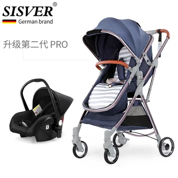 

SISVER Two-way Portable Folding High View Can Be Used for Sitting and Lying on Baby Stroller Bed Lightweight Stroller