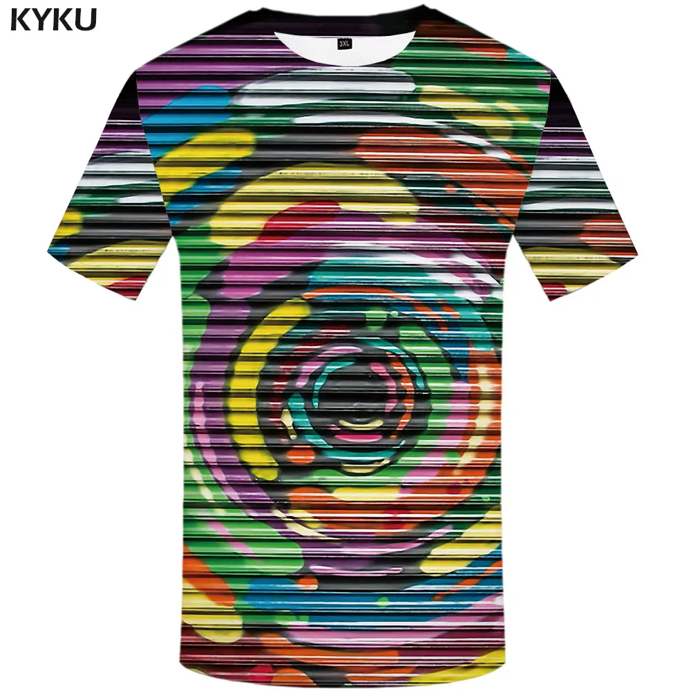 

3d Tshirt Psychedelic T-shirt Men Dizziness Anime Clothes Graffiti Tshirt Printed Abstract Funny T shirts Gothic T-shirts 3d