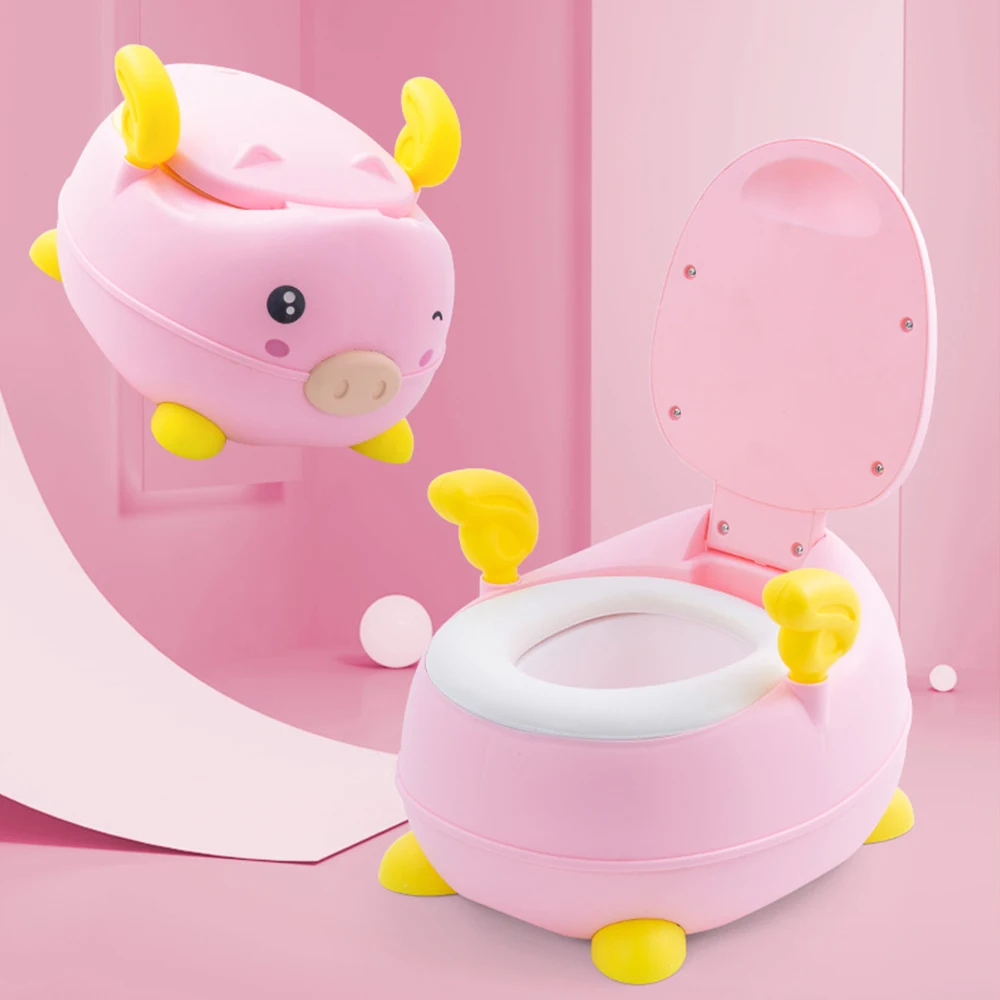 Baby Potty Toilet Bowl Baby Training Potty Seat Cute Cartoon Piggy