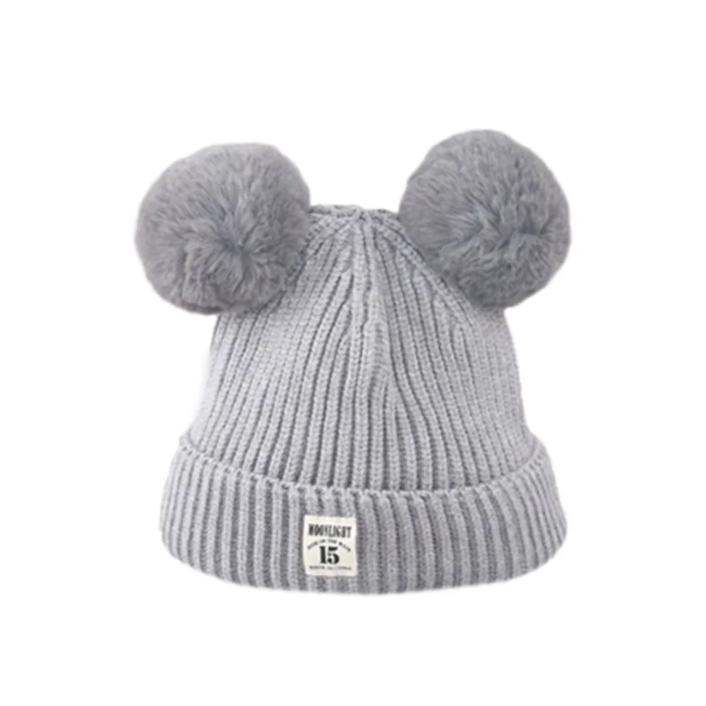Baby Winter Hats kids knitted hat double wool hat boys girls Crochet Beanie for Toddler Bonnet Newborn Photography P