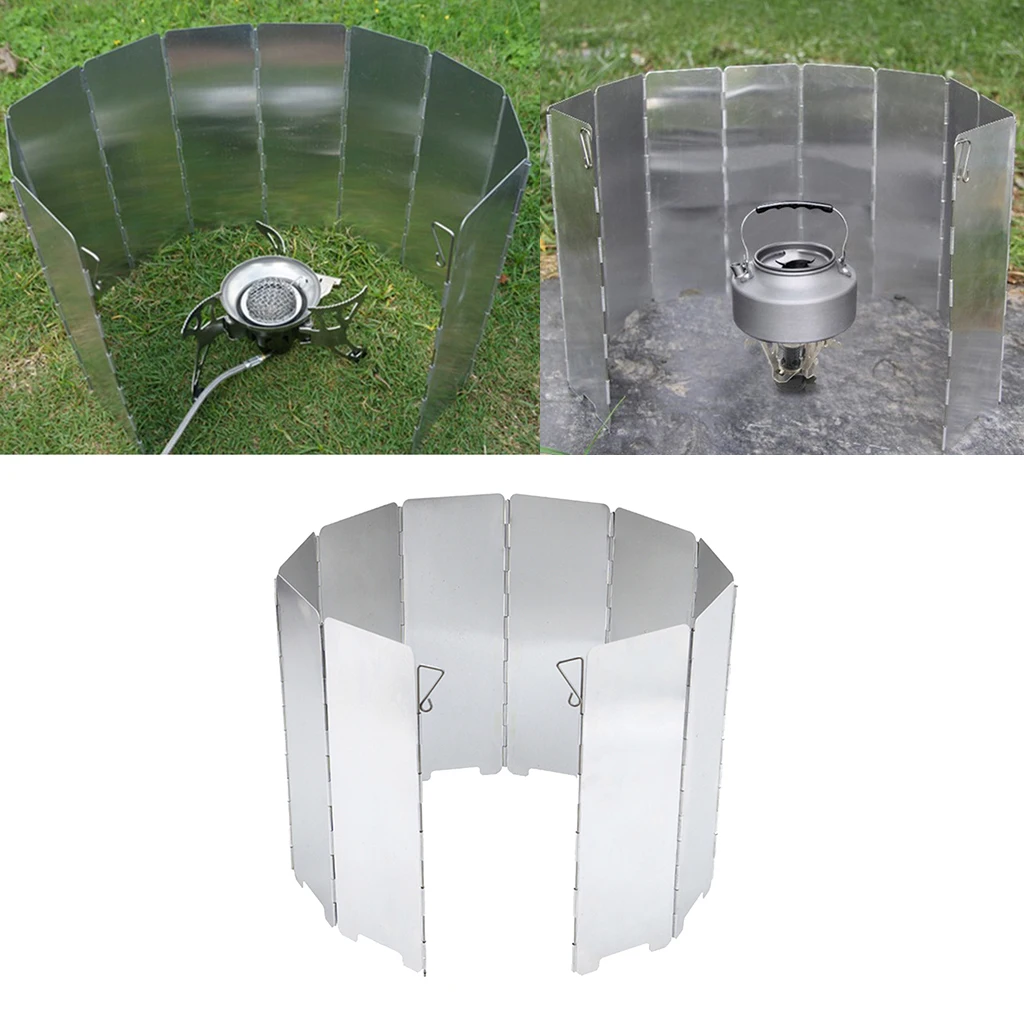 Folding Windshield Plates Outdoor Camping Kitchen BBQ Stove Picnic Wind Screen Plate for Gas Cooker | Спорт и развлечения