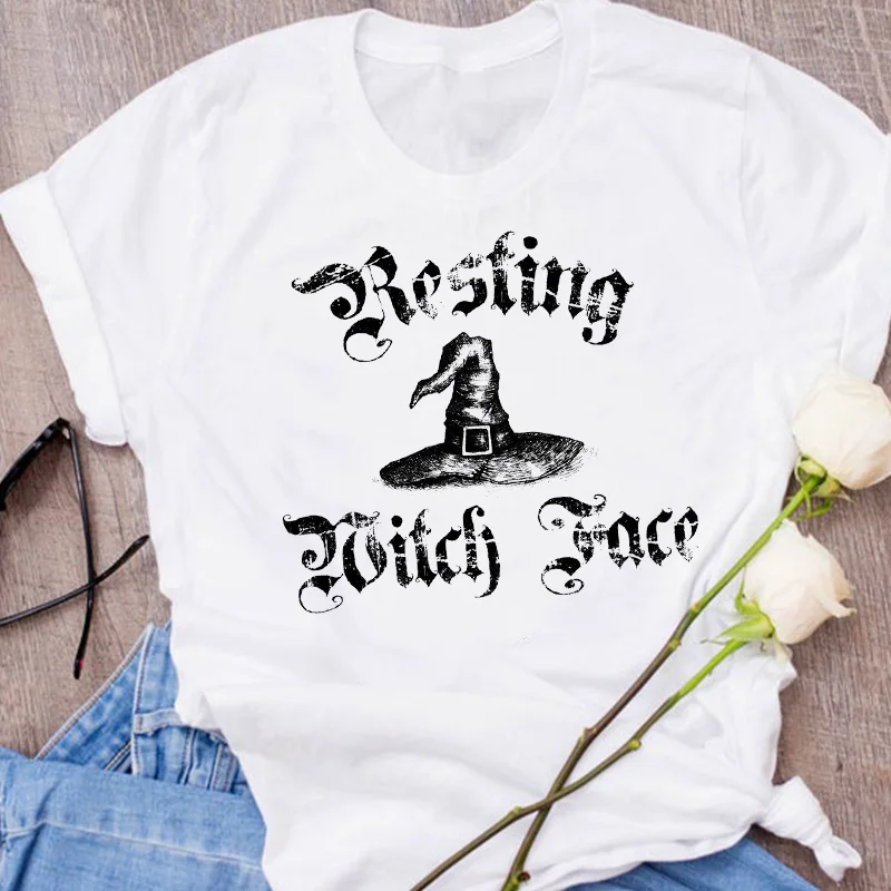 Женская футболка с принтом ведьма|Футболки| |