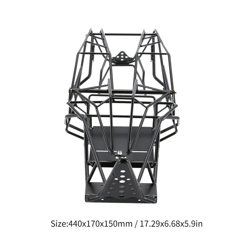 1/10 Масштаб RC металлическая рама рулонная клетка с внутренними частями Рок Гусеничный корпус чёрное шасси подъемник части SCX10 радиоуправляемая Игрушечная машина части