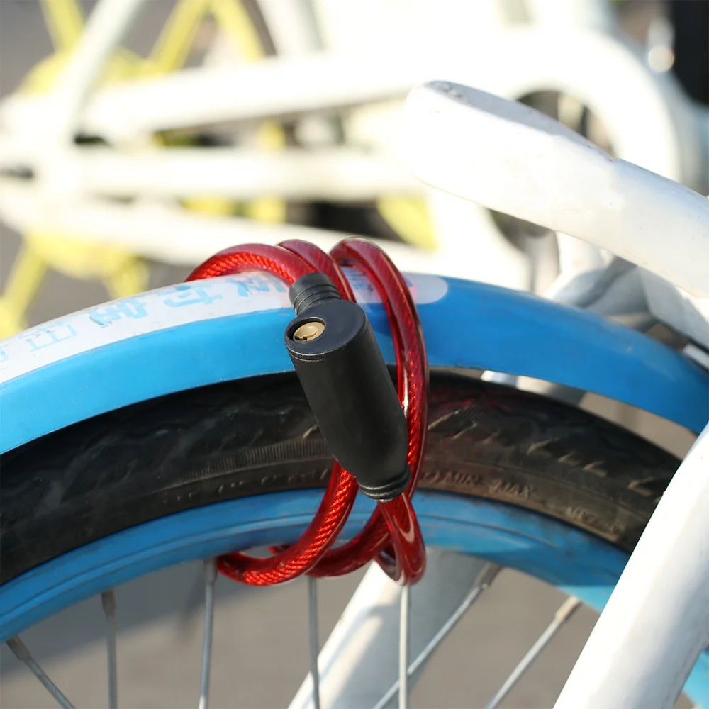 Велосипедный Замок Стальной Спиральный кабель 2 ключа безопасный Противоугонный наружный замок безопасности усиленный велосипедный универсальный замок велосипедные аксессуары