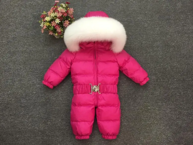 Russian Winter-30 Degree Baby Rompers Winter Thick Boys Costume Girls Warm Snowsuit Kid Jumpsuit Kids Outerwear Baby Clothes