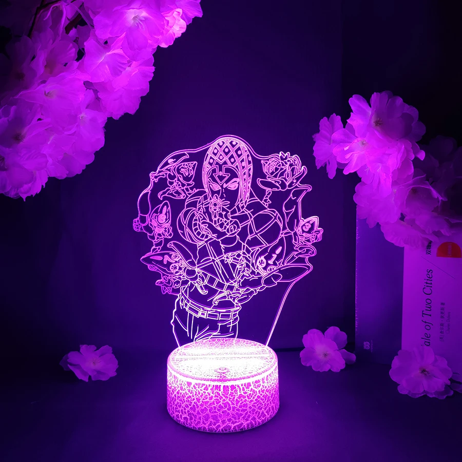 Led Light Anime Avatar Jojo Bizarre Adventure Acrylic Night Lamp Rgb