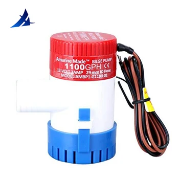 

12V 1100 GPH Marine Boat Non-automatic Submersible Bilge Pump 3/4"Hose