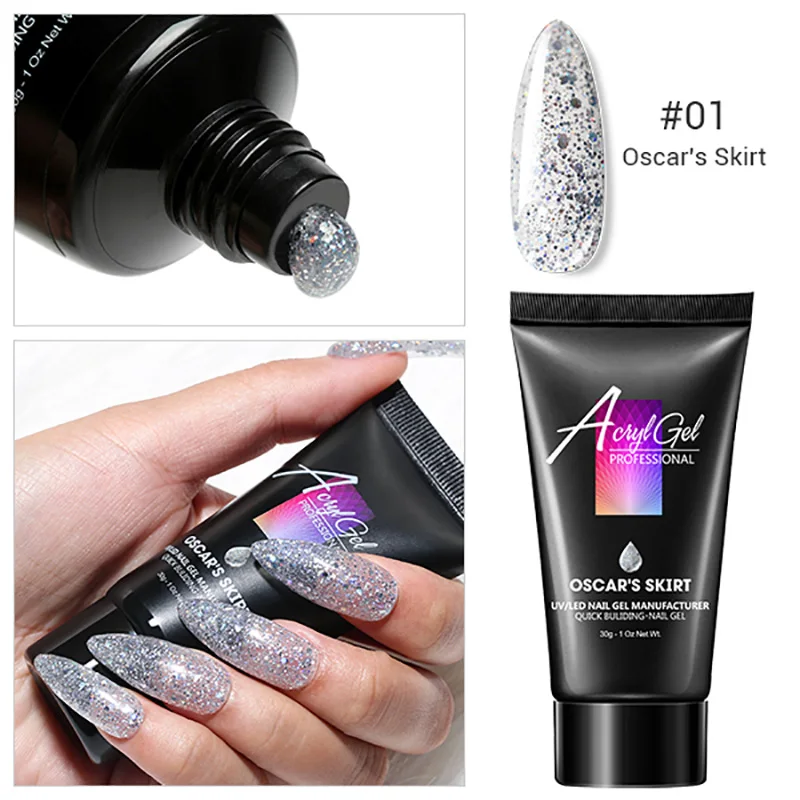 Modelones новейший Блестящий удлиняющий Гель лак для ногтей впитывающий декор с