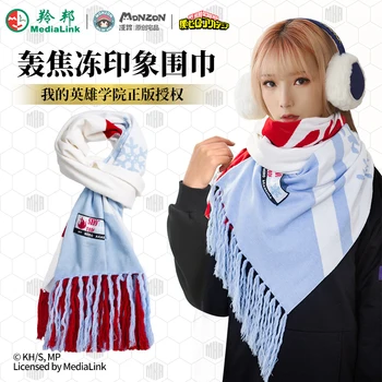 

MONZON Official My Hero Academia Shouto Todoroki Scarf Warm Foulard Solid Scarves Knitted Spring Winter Scarf Individuality Wrap