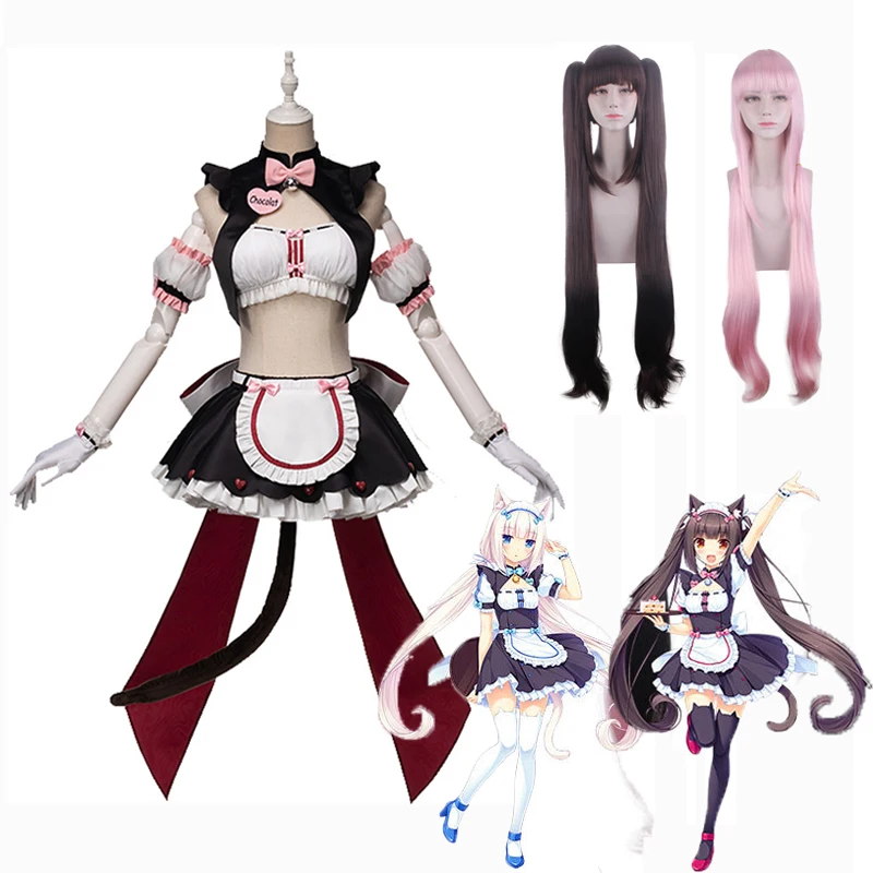 

Vanilla NEKOPARA Cosplay Vanilla Chocolate Maid Costume OVA Maid Uniform NEKOPARA Cosplay Cat Neko Girl Costume Women