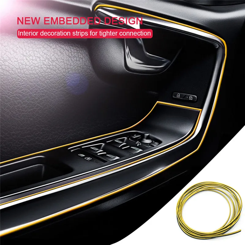 For Renault Megane 2 Duster Logan Clio Laguna Koleos 5M Car Styling Interior Decoration Strips Moulding Trim Dashboard Door Edge |
