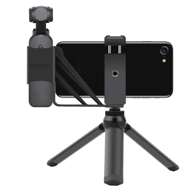 2# Foldable Phone Holder Adapter Clip Selfie Mount Metal Tripod for DJI Osmo Pocket Handheld Gimbal Camera Accessories