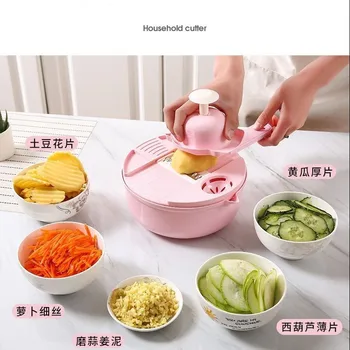 

Multifunctional Slicer Vegetable Slicer Potato Peeler Carrot Onion Grater Strainer Vegetable Cutter 8 in 1 Kitchen Accessories